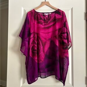 Susan Graver Women’s Lightweight Poncho Blouse